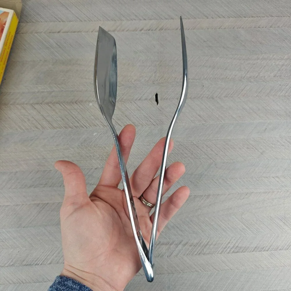 Vtg Westmark Greifling Stainless Steel Kitchen Tongs Fork Set Western Germany